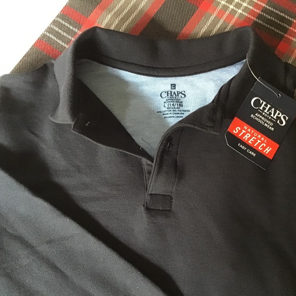 Chaps Long Sleeve Polo Navy Boys size 14-16 - Picture 1 of 2